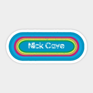 nick cave ll rainbow retro Sticker